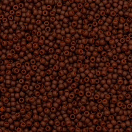 Toho Round Seed Bead 11/0 Semi-Glazed Burnt Orange 2.5-inch Tube (2610F)