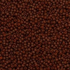 Toho Round Seed Bead 11/0 Semi-Glazed Burnt Orange 2.5-inch Tube (2610F)