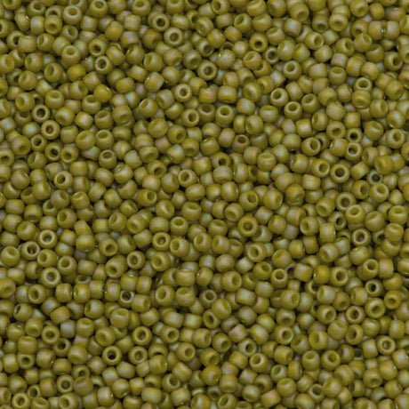 50g Toho Round Seed Bead 11/0 Semi-Glazed Lemongrass AB (2630F)