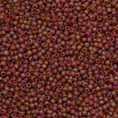 50g Toho Round Seed Bead 11/0 Semi-Glazed Orange AB (2641F)