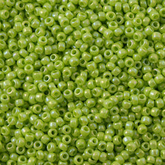 Toho Round Seed Bead 11/0 Opaque Lime AB 2.5-inch Tube (404)