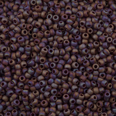 Toho Round Seed Bead 11/0 Opaque Matte Oxblood AB 2.5-inch Tube (406F)