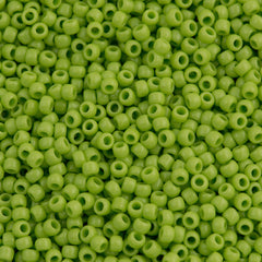 Toho Round Seed Bead 11/0 Opaque Lime 2.5-inch Tube (44)