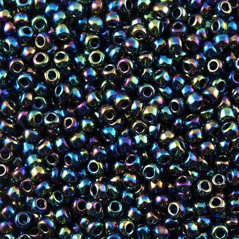 50g Toho Round Seed Bead 11/0 Metallic Abalone Iris (86)