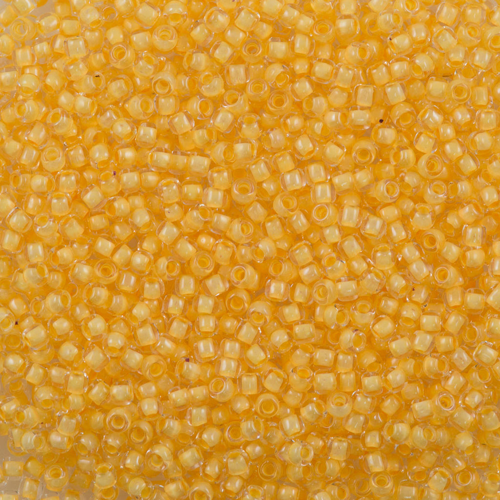 Toho Round Seed Bead 11/0 Inside Color Lined Butter 2.5-inch Tube (961)