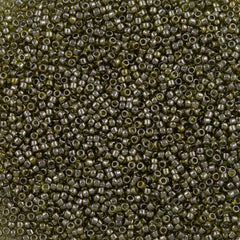 Toho Round Seed Bead 15/0 Gold Luster Green Tea 2.5-inch Tube (457)