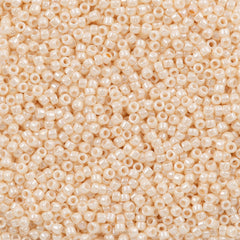 Toho Round Seed Bead 15/0 Opaque Luster Cream 2.5-inch Tube (123)