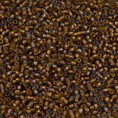 Toho Round Seed Bead 15/0 Topaz Inside Color Lined Gold AB (278)