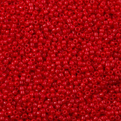 Toho Round Seed Bead 15/0 Opaque Cherry 2.5-inch Tube (45A)