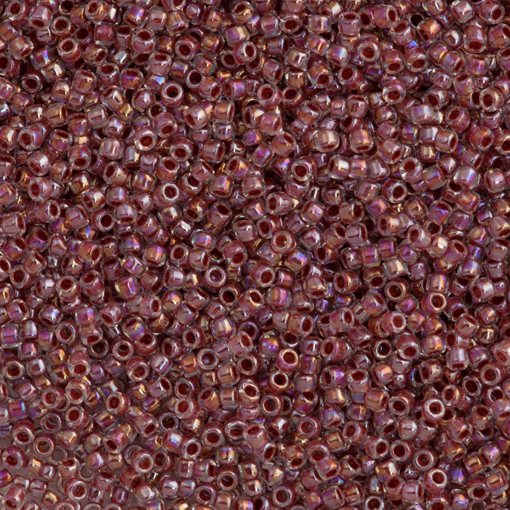 Toho Round Seed Bead 15/0 Inside Color Lined Sandstone AB (784)