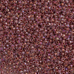 Toho Round Seed Bead 15/0 Inside Color Lined Sandstone AB 2.5-inch Tube (784)