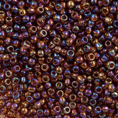 50g Toho Round Seed Bead 6/0 Transparent Cranberry AB (177)