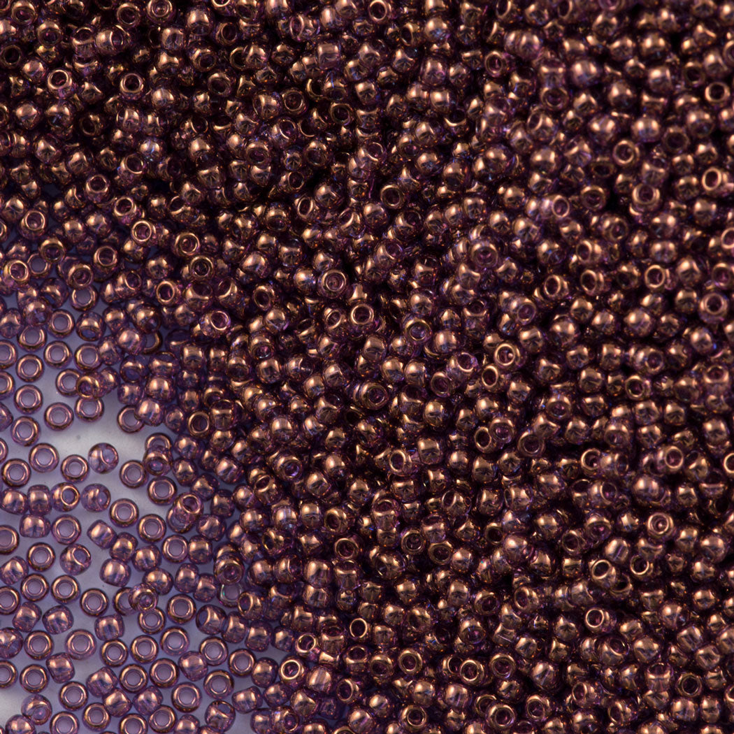 50g Toho Round Seed Bead 6/0 Gold Luster Lilac (202)