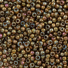 50g Toho Round Seed Bead 6/0 Dark Topaz Gold Luster (459)