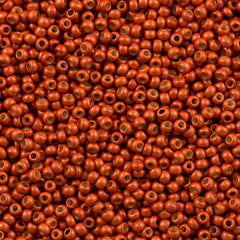 50g Toho Round Seed Bead 6/0 PermaFinish Galvanized Matte Saffron (562PFF)