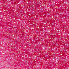 50g Toho Round Seed Bead 6/0 Inside Color Lined Hot Pink (785)