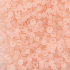 Toho Round Seed Beads 6/0 Transparent Matte Rosaline 5.5-inch tube (11F)
