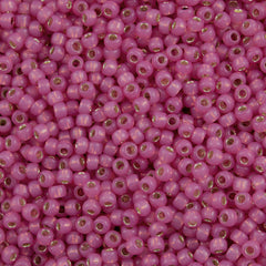 Toho Round Seed Beads 6/0 Ceylon Pink Silver Lined 2.5-inch tube (2106)