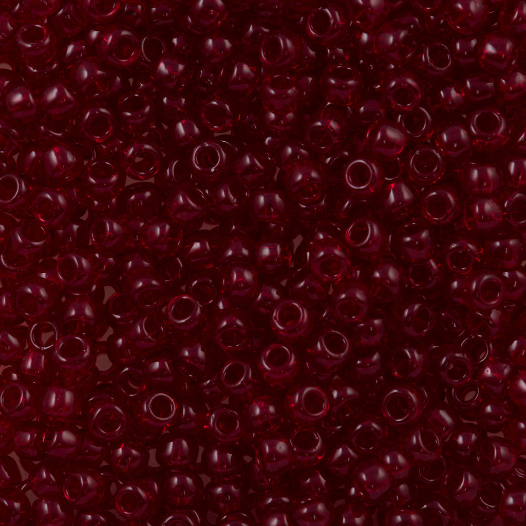 Toho Round Seed Beads 6/0 Transparent Dark Garnet 2.5-inch tube (5D)