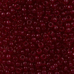 Toho Round Seed Beads 6/0 Transparent Dark Garnet 2.5-inch tube (5D)