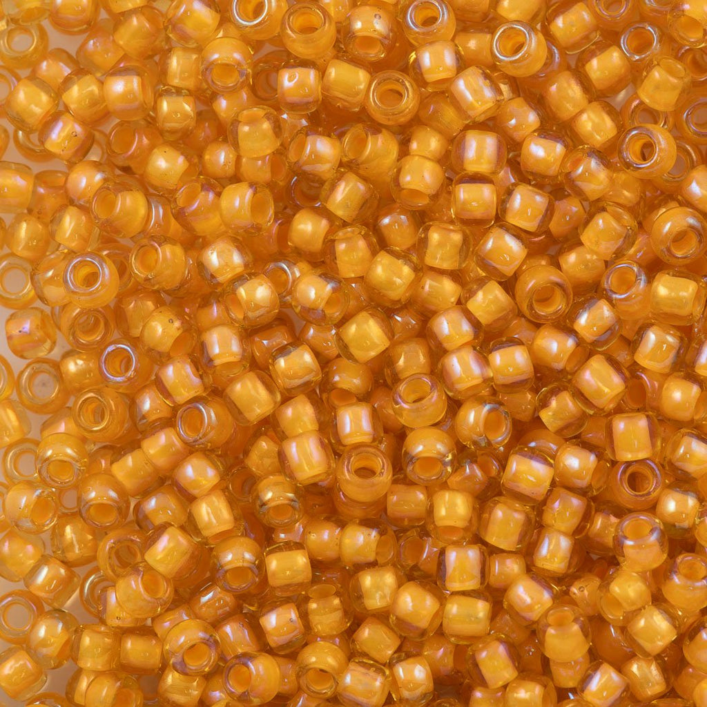 50g Toho Round Seed Beads 6/0 Inside Color Lined Cantaloupe (950)