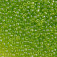 50g Toho Round Seed Bead 8/0 Transparent Luster Lime Green (105)