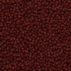 50g Toho Round Seed Bead 8/0 Matte Semi Glazed Dark Red (2609F)