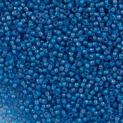 50g Toho Round Seed Bead 8/0 Inside Color Lined Sapphire Blue (309)
