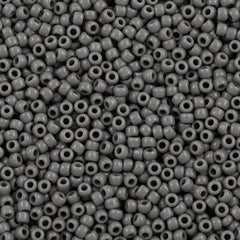 50g Toho Round Seed Bead 8/0 Opaque Dark Gray (53D)