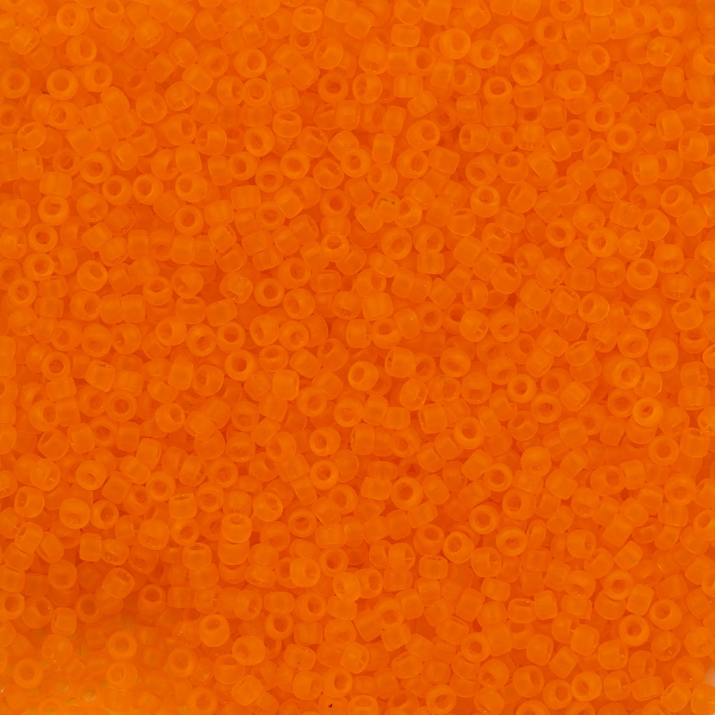 Toho Round Seed Bead 8/0 Transparent Matte Medium Orange (10BF)