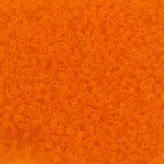 50g Toho Round Seed Bead 11/0 Transparent Matte Medium Orange (10BF)