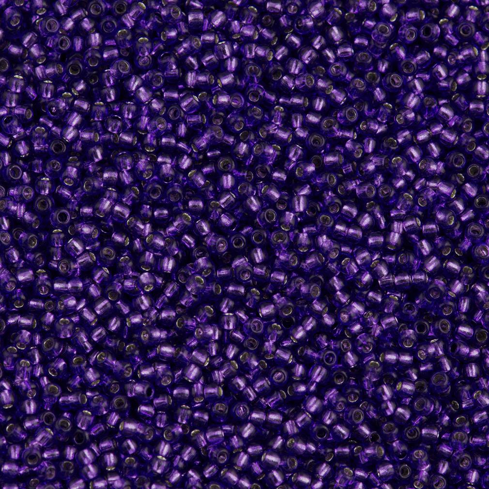 50g toho Round Seed Bead 8/0 Silver Lined Purple (2224)