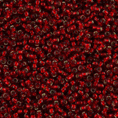 50g toho Round Seed Bead 8/0 Silver Lined Garnet (25C)