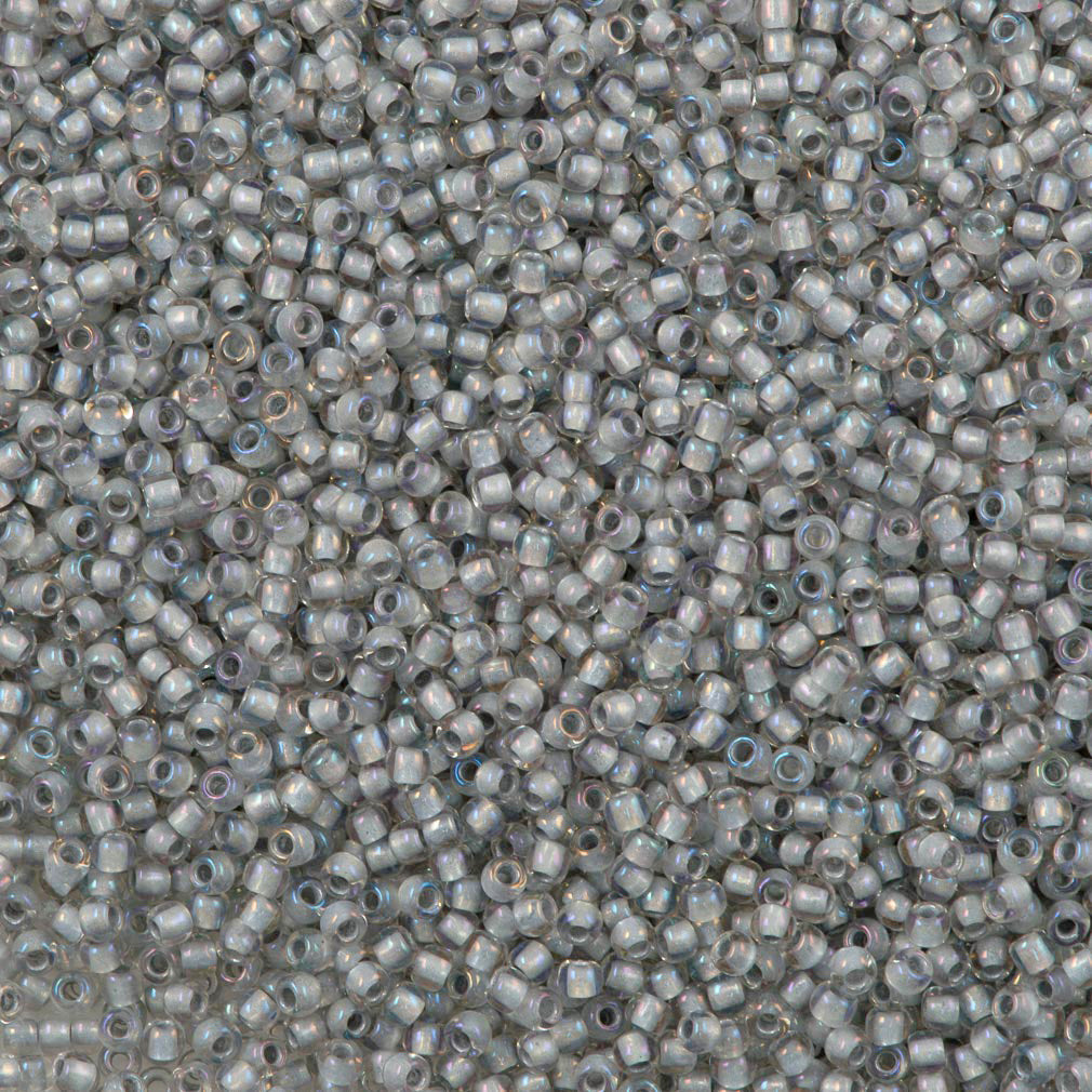 50g Toho Round Seed Bead 8/0 Inside Color Crystal Gray Lined AB (261)