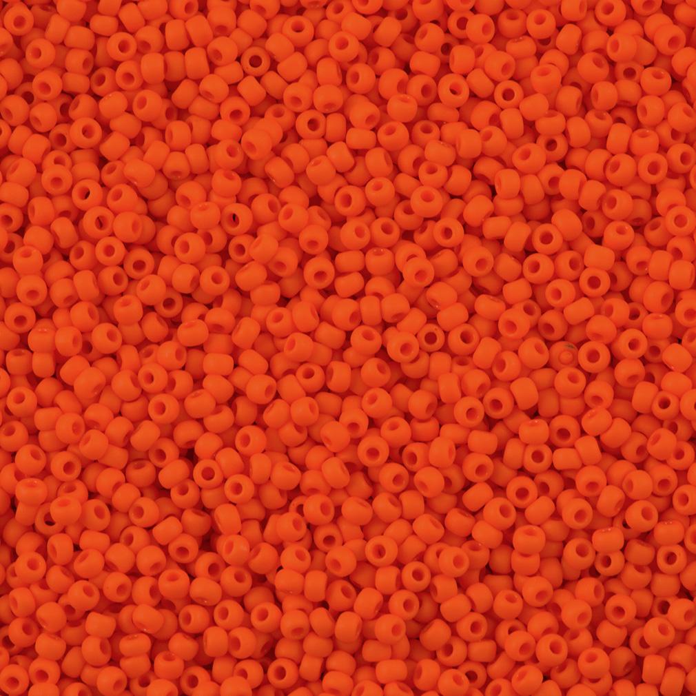 50g toho Round Seed Bead 8/0 Opaque Matte Light Orange (50AF)