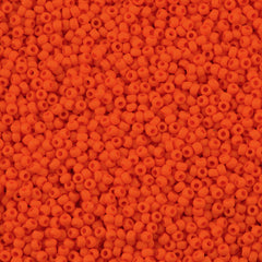 Toho Round Seed Bead 8/0 Opaque Matte Light Orange 2.5-inch tube (50AF)