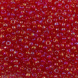 50g toho Round Seed Bead 8/0 Transparent Dark Raspberry AB (165B)