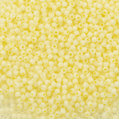 Toho Round Seed Bead 8/0 Ceylon Matte Pastel Yellow 2.5-inch tube (142F)