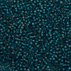 Toho Round Seed Bead 15/0 Inside Color Lined Teal Lavender 2.5-inch Tube (274)