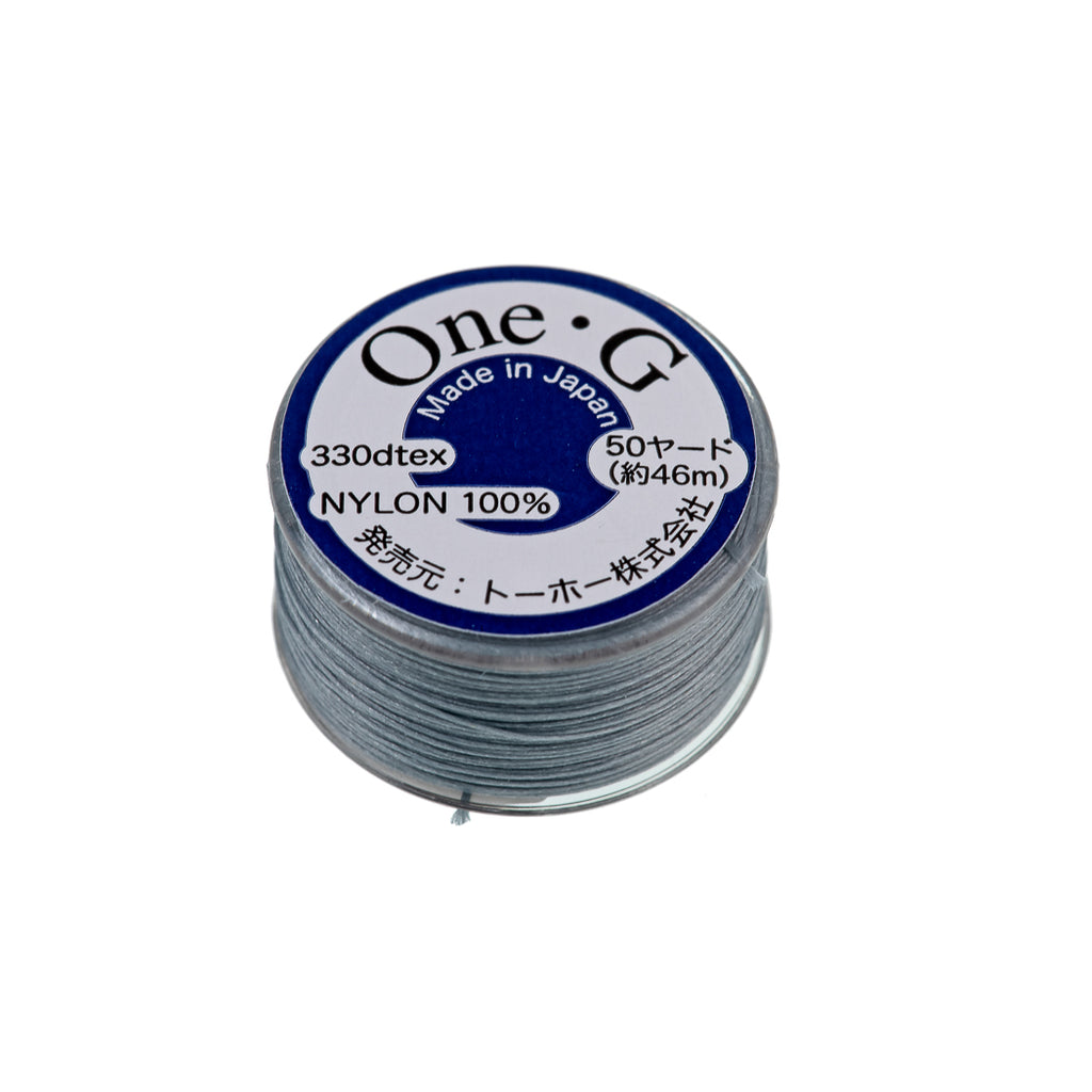 Toho One-G Nylon Grey Thread 50 yard bobbin