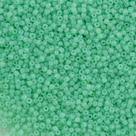 50g Toho Round Seed Bead 11/0 Milky Kiwi (1144)