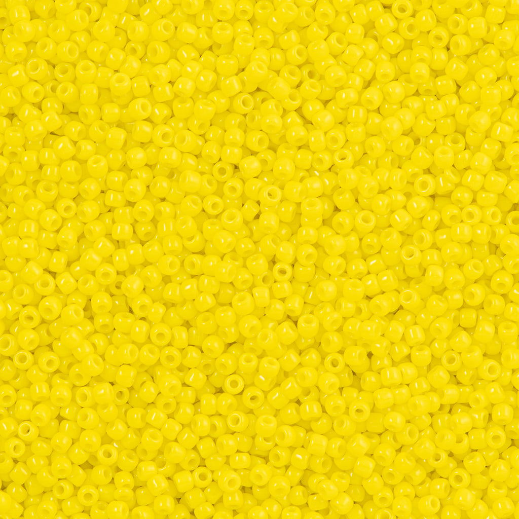 50g Toho Round Seed Beads 11/0 Opaque Yellow (42)