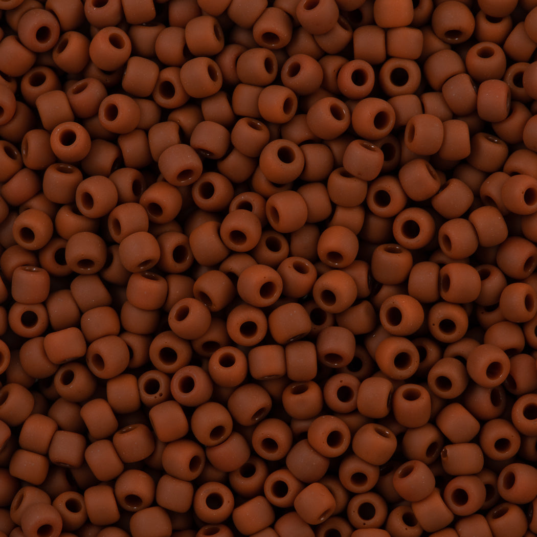 50g Toho Round Seed Bead 11/0 Opaque Matte Light Brown (46LF)