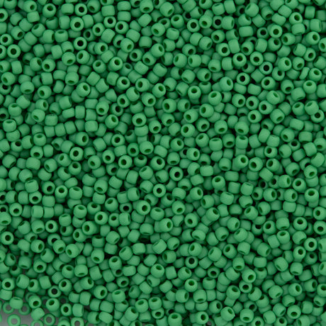 50g Toho Round Seed Bead 11/0 Opaque Matte Shamrock (47DF)