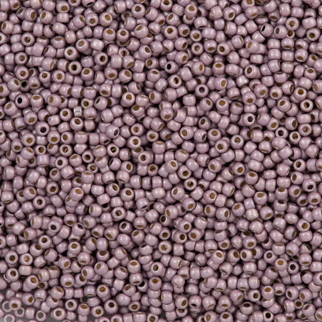 50g Toho Round Seed Beads 11/0 PermaFinish Matte Galvanized Lilac (554PFF)