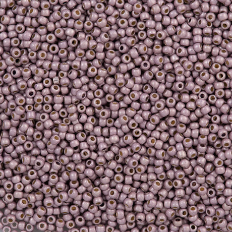 50g Toho Round Seed Beads 11/0 PermaFinish Matte Galvanized Lilac (554PFF)