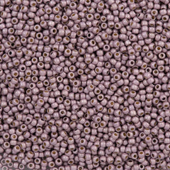 50g Toho Round Seed Beads 11/0 PermaFinish Matte Galvanized Lilac (554PFF)