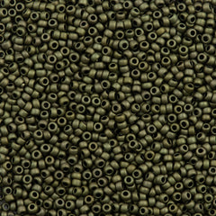 Toho Round Seed Bead 11/0 Opaque Matte Olive (617)