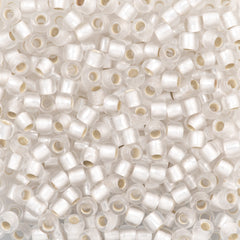 Toho Round Seed Beads 6/0 Silver Lined Transparent Matte Crystal (21F)