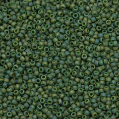 50g Toho Round Seed Bead 8/0 Matte Semi Glazed Clover AB (2633F)